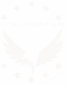 Patriot Airboat Corp. Logo in White