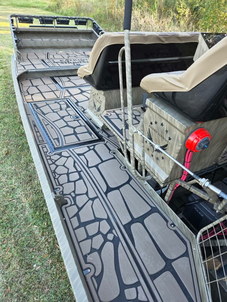 Patterned deck foam, up close
