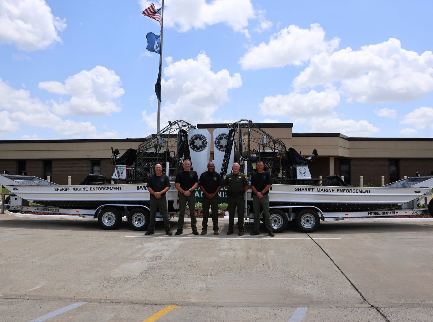 New Patriot airboat delivered to the Calcasieu Parish Sheriff's Office Marine Division
